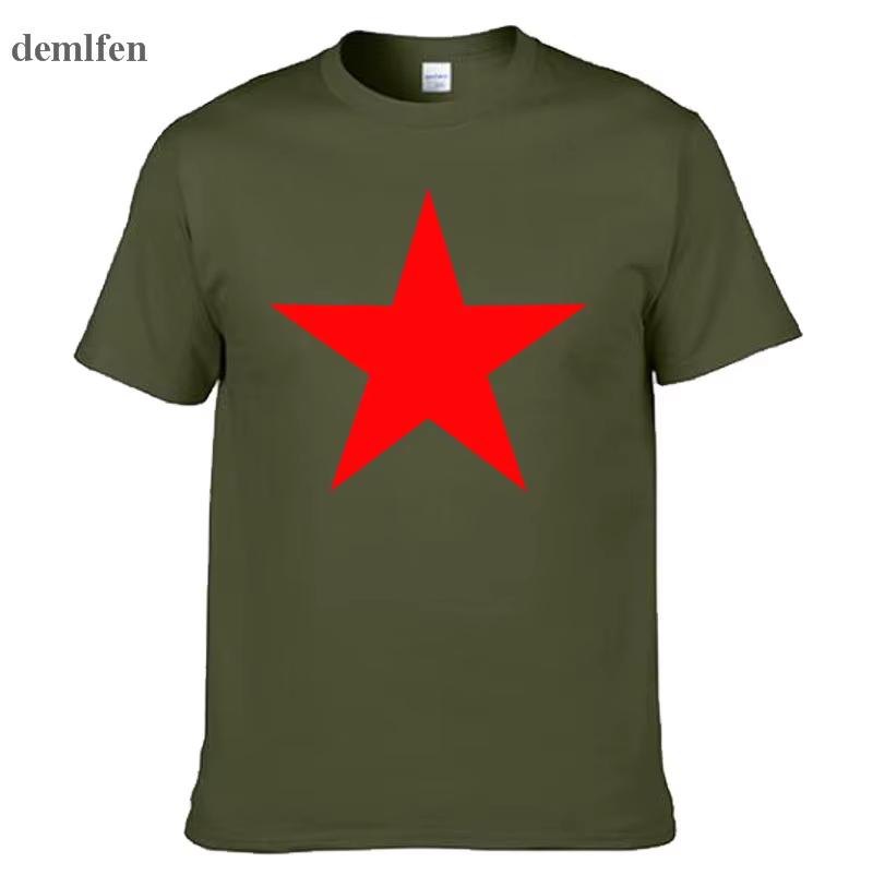 Marque de mode étoile rouge T-shirt hommes nouveauté drôle à manches courtes t-shirts hauts impression 3D Fitness O cou