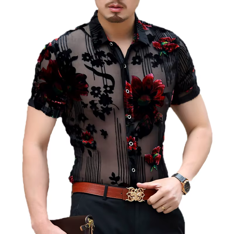 Chemise florale pour hommes