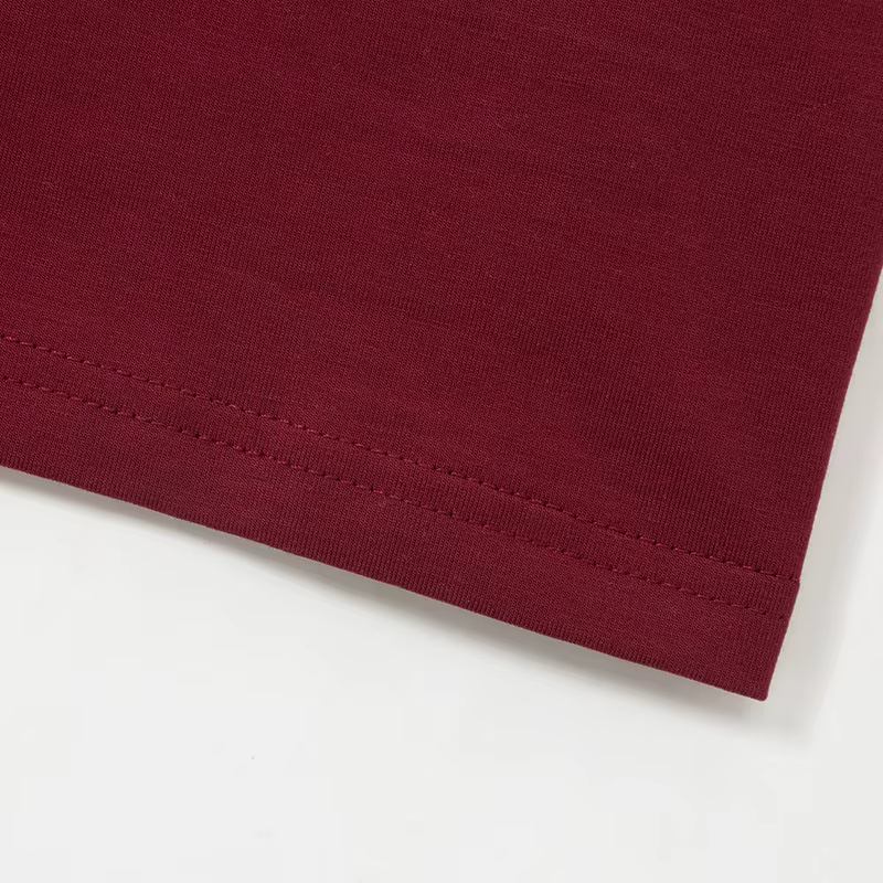 T-shirt en coton à manches longues et col rond pour hommes