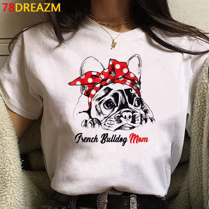 T-shirt imprimé bouledogue français Bull Terrier