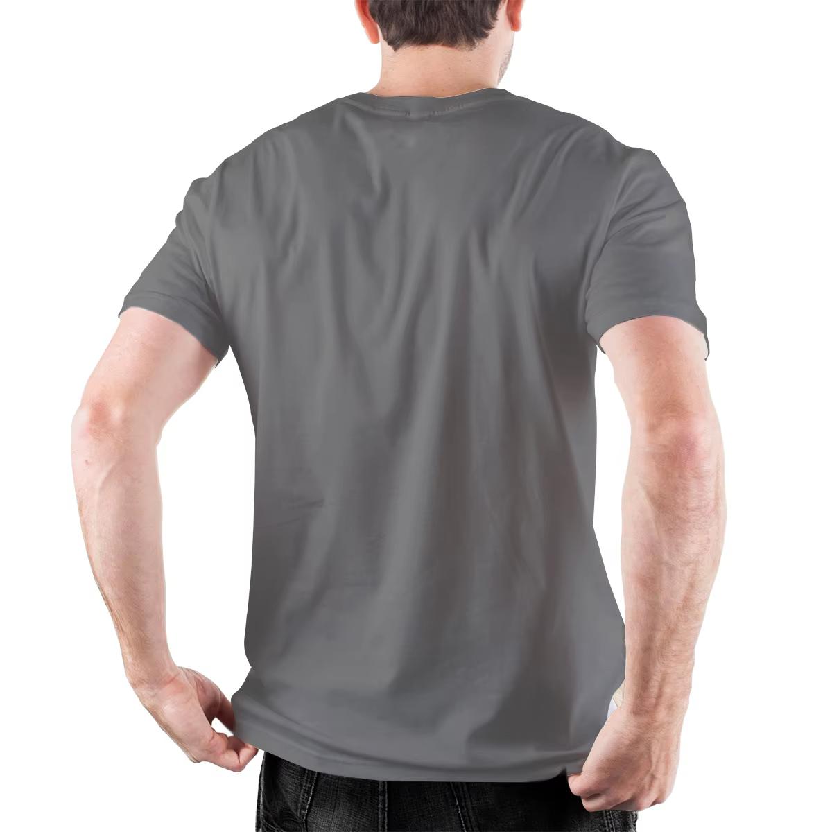 T-Shirt à Manches Courtes en Pur Coton pour Homme
