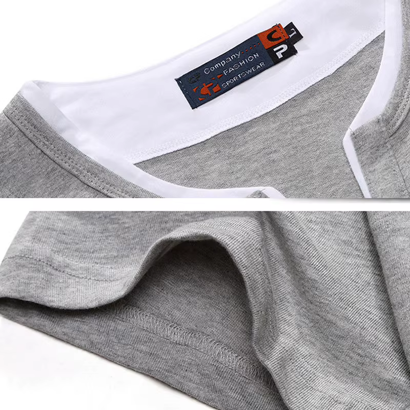 T-shirt à Manches Courtes en Coton pour Homme