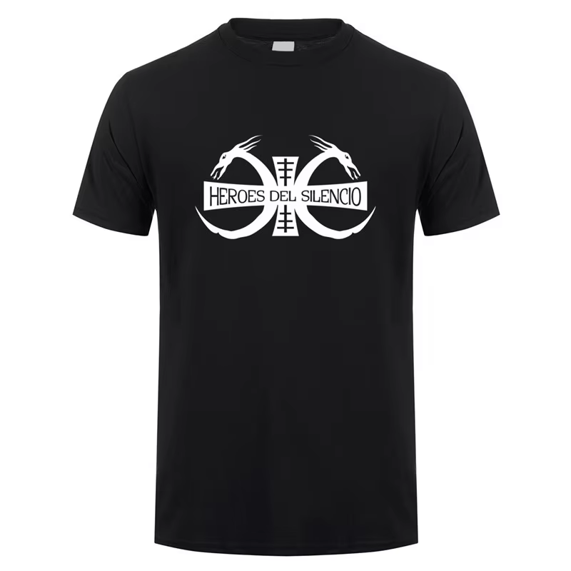 Heroes Del Silencio Rock Band Logo T-Shirts à manches courtes coton décontracté Mans Hip Hop t-shirt LH-266