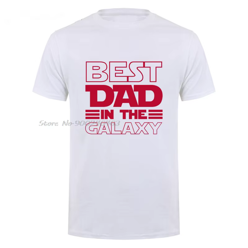 Meilleur papa dans la galaxie T-Shirt drôle fête des pères présent cadeaux d'anniversaire