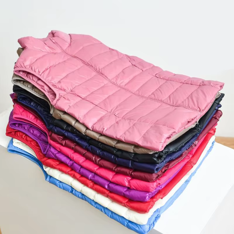 Gilet court en duvet de canard ultraléger pour femme