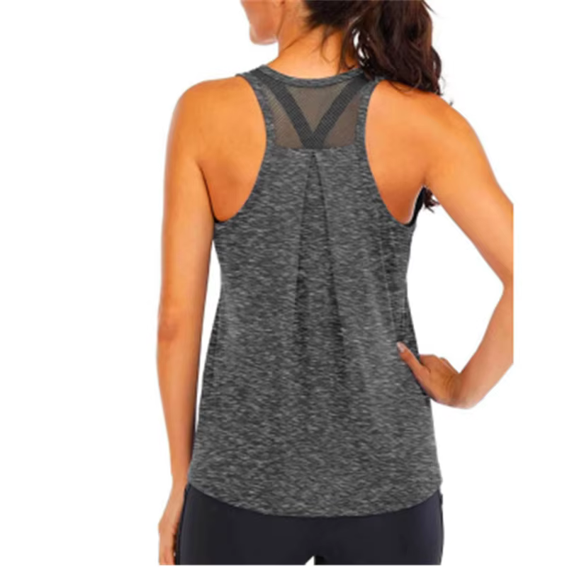 Chemise de Yoga femme nouveau Style T-Shirt ample Fitness hauts gilet femmes sans manches Sport