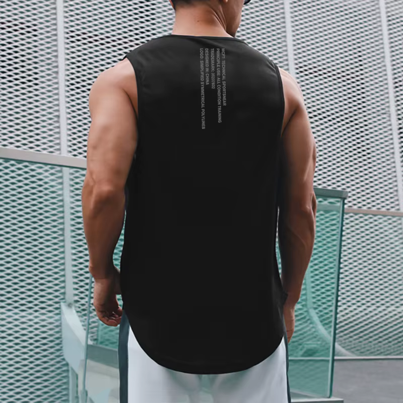 Muscleguys débardeur de gymnastique hommes musculation Singlet Fitness Stringer chemise sans manches maille séchage