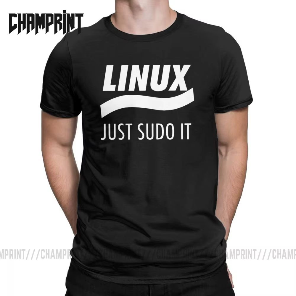 T-shirt pour Homme, Imprimé Linux