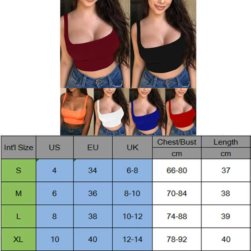 Débardeur GlaCrop Y-Summer pour Femme, Couleur Unie, Blanc, Rouge, Sangle de dehors Précieux