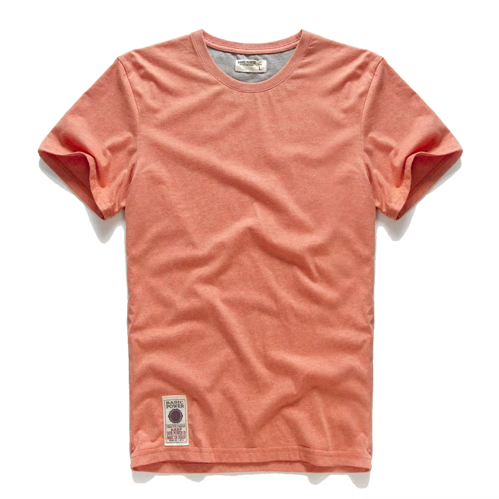 T-shirt homme coton couleur unie