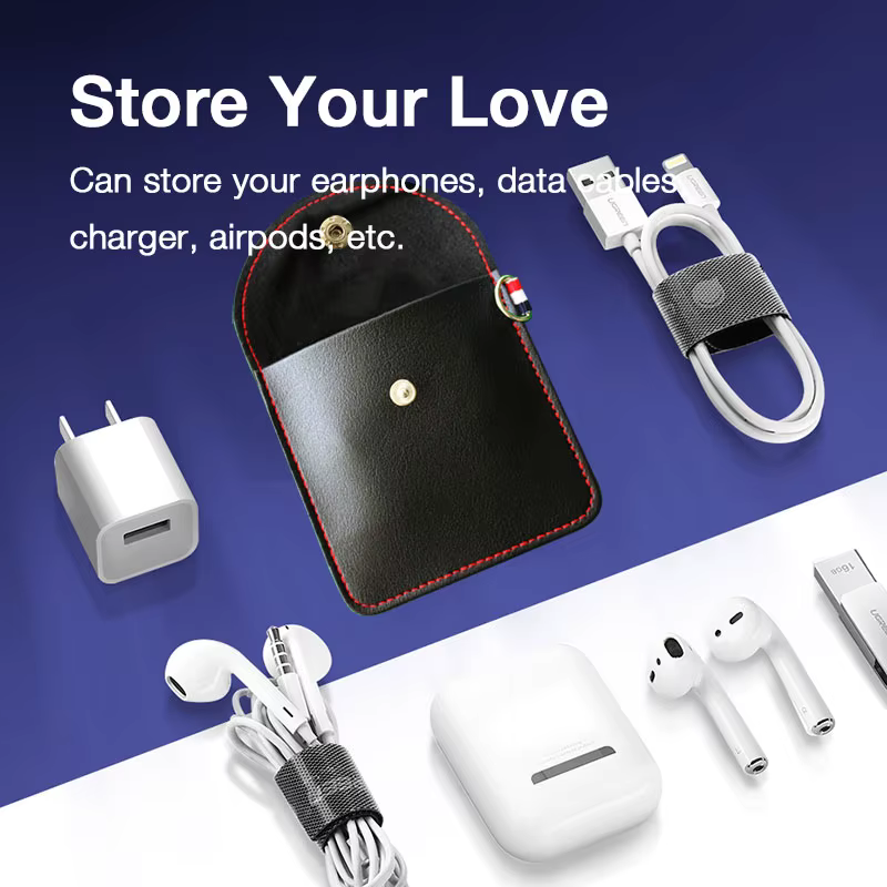 EARDECO – Mini étui rigide noir pour écouteurs