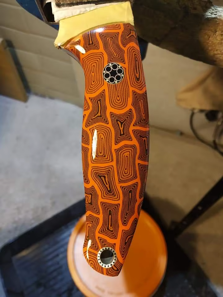 Nouveau Style G10 couteau poignée matériel damas motif bricolage