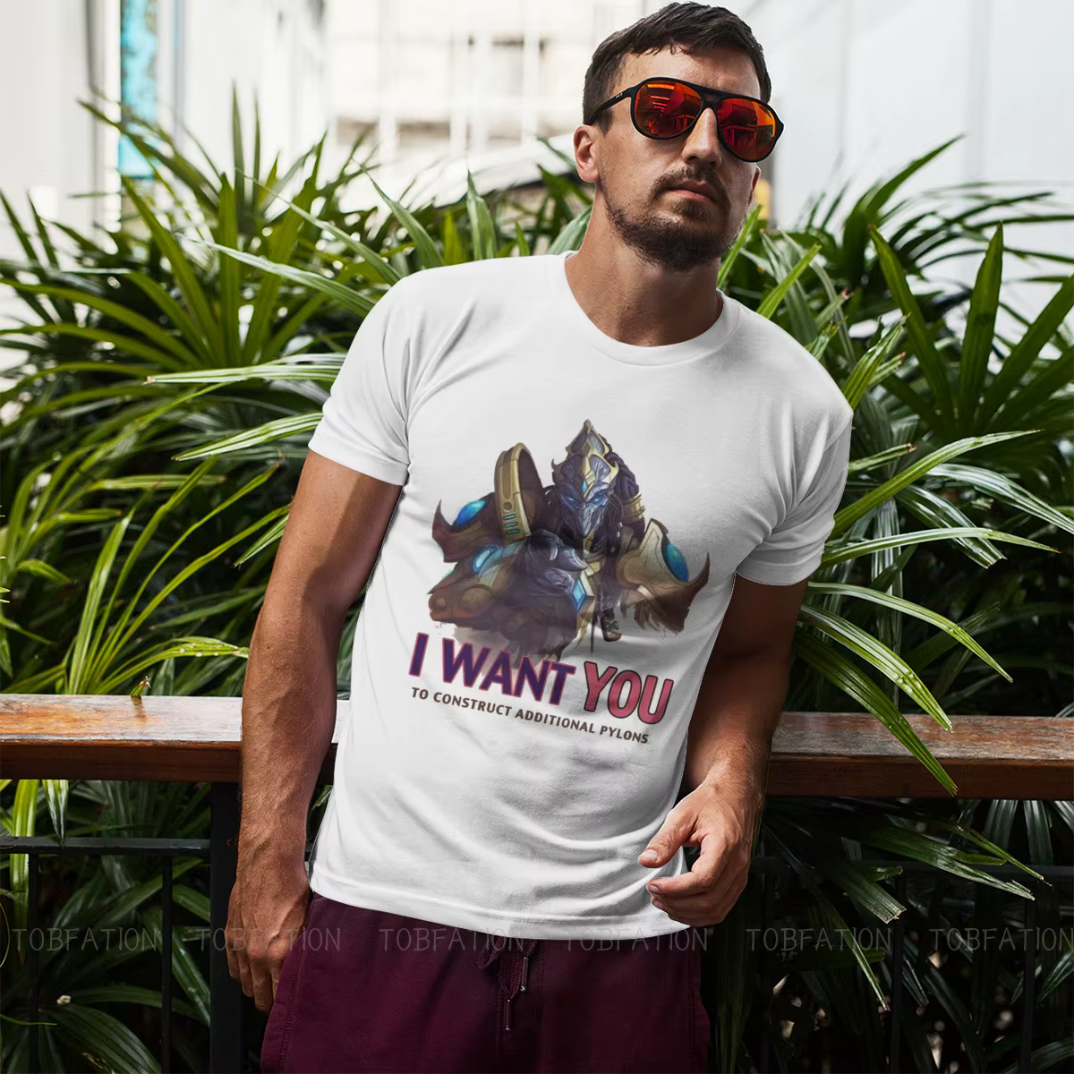 T-shirt col rond surdimensionné pour homme