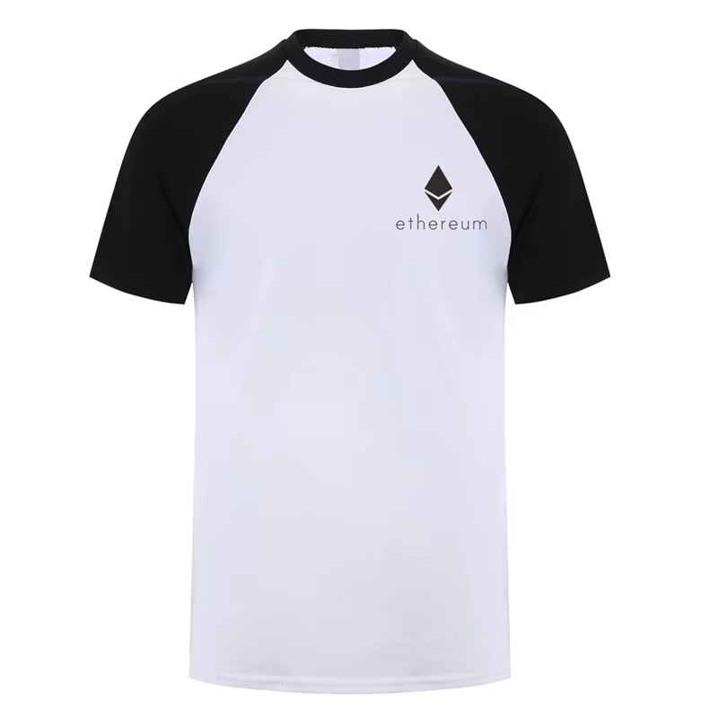 Crypto-monnaie Ethereum t-shirts homme Crypto t-shirt décontracté à manches courtes dessus frais ETH argent