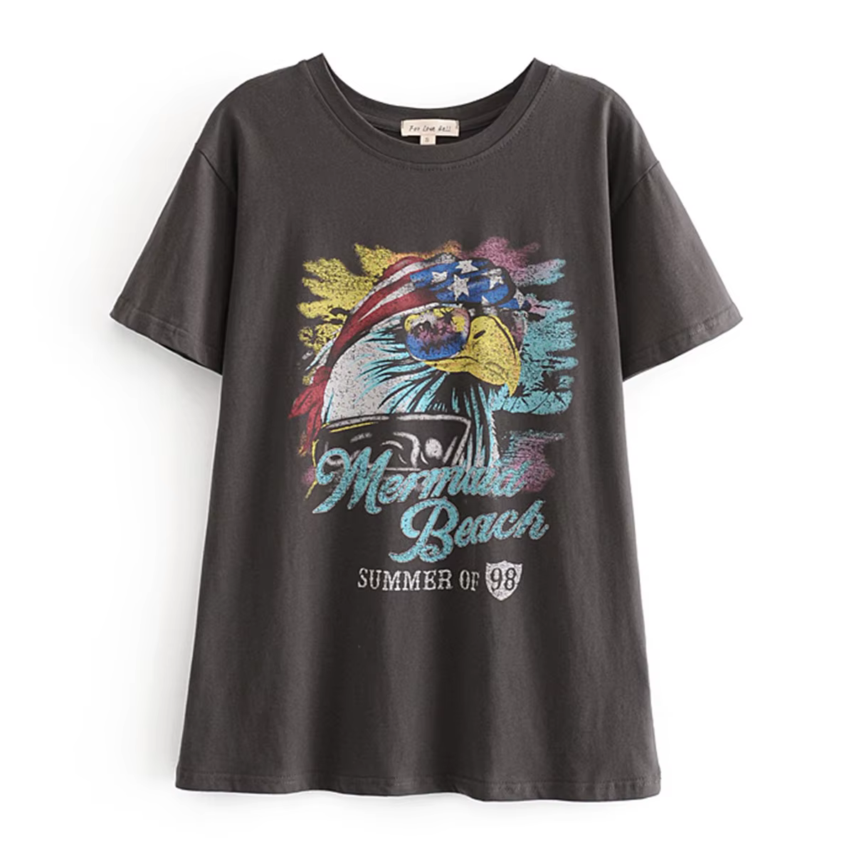 T-shirt manches courtes col rond femme