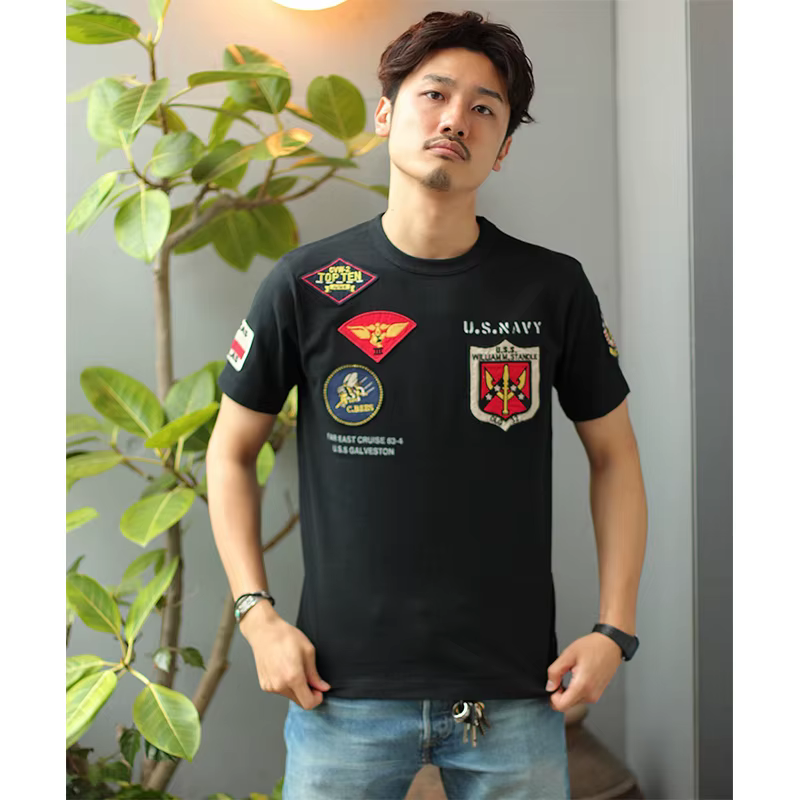 Top Gun O cou militaire pilote de l'armée de l'air Patch femme homme T-shirt WAPPEN BADGES été