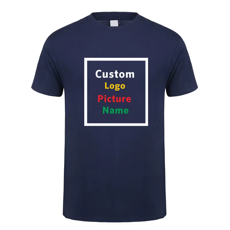 T-shirt personnalisé faites votre conception Logo texte hommes imprimer équipe d'entreprise