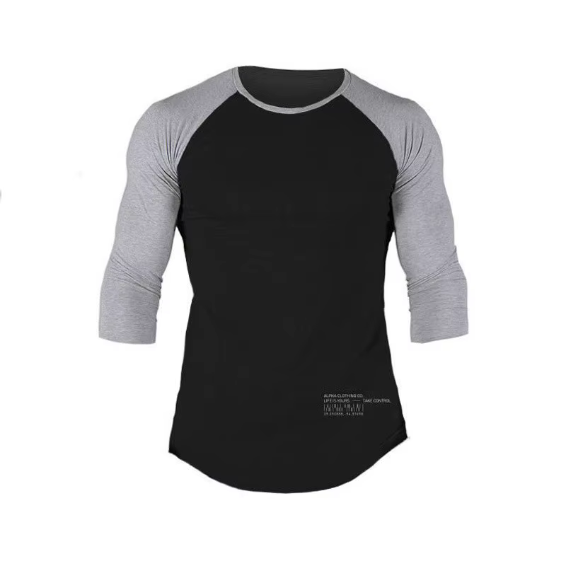 T-shirt à manches 3/4 en coton pour homme