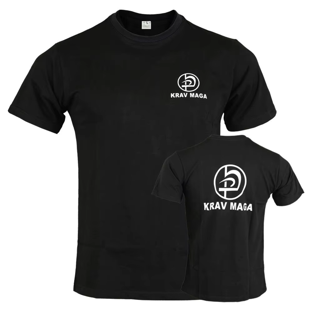 Krav Maga – t-shirt noir en coton pour homme