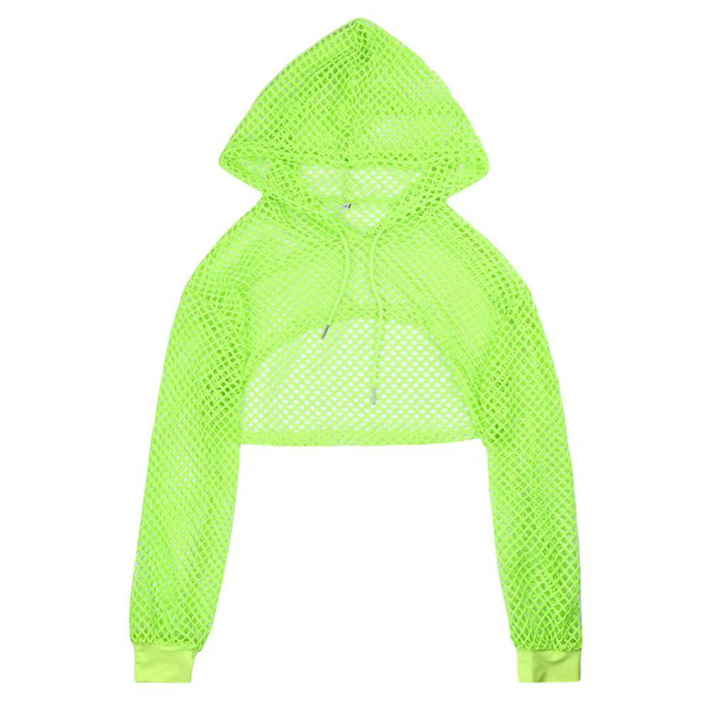 Femmes chaudes t-shirt gilet décontracté soutien-gorge couverture filet de poisson évider cordon Micro longueur à capuche culture réservoirs haut surdimensionné femmes t-shirt