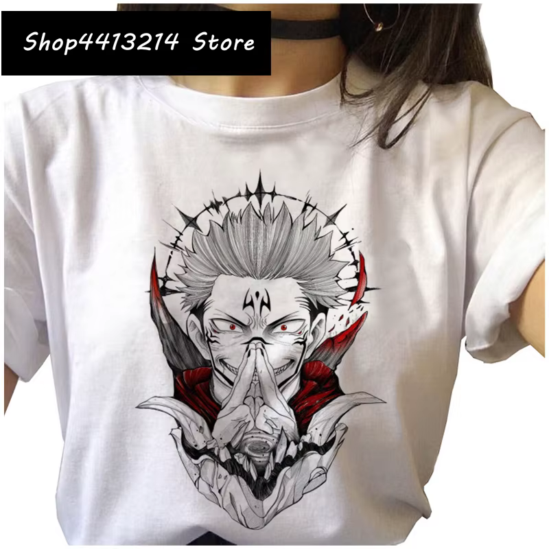 Femmes Jujutsu Kaisen T-Shirt japonais Anime Grunge