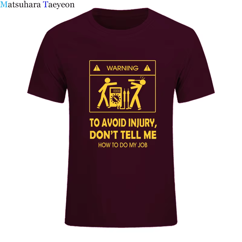 Nouveaux T-shirts 2026 – T-shirt cool « Ne me dites pas comment faire mon boulot » pour électricien