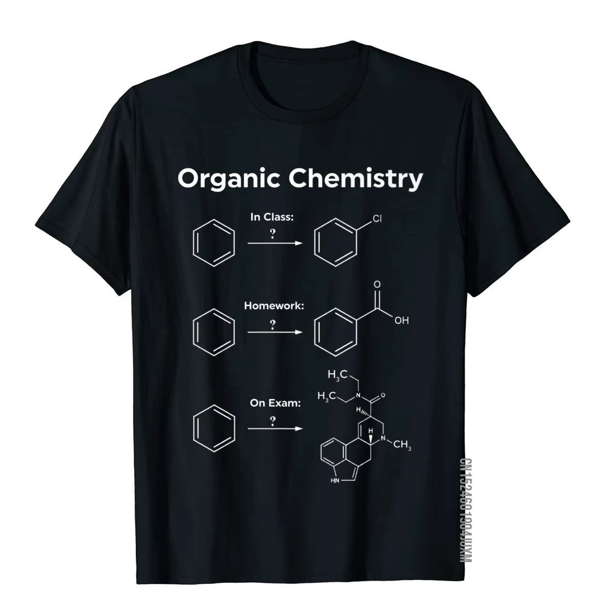 Humor chimie organique t-shirt cadeau femmes hommes-examen de devoirs Camisa haut T-Shirts