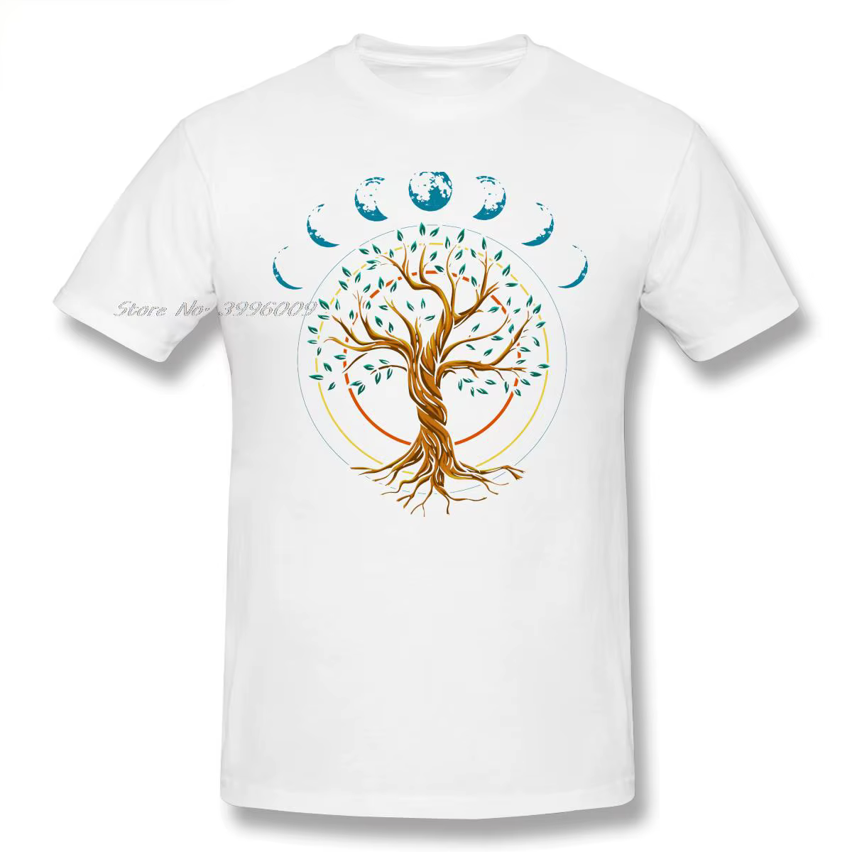 Arbre de vie rétro t-shirts femmes homme T-shirt coton été