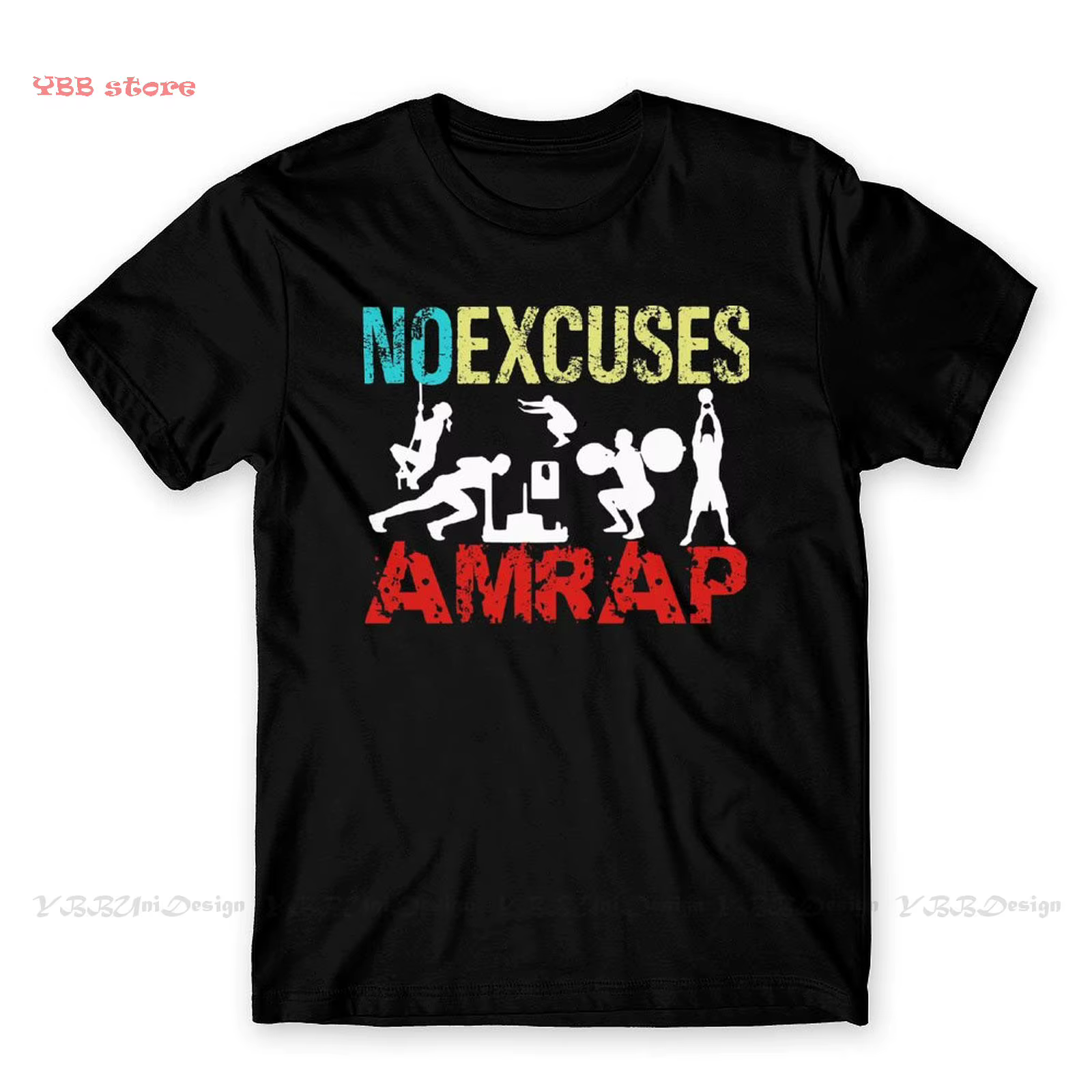 Hommes musculation pompage GYM entraînement musculaire Crossfit T-Shirt noir sans excuses Fitness essentiel pur coton t-shirts Harajuku