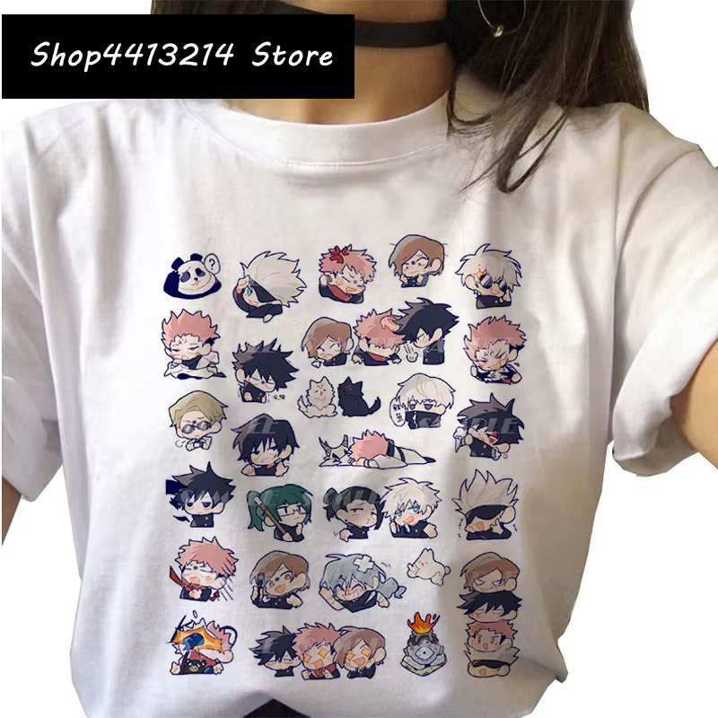 Femmes Jujutsu Kaisen T-Shirt japonais Anime Grunge