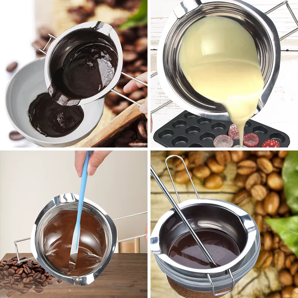 Fondoir à Chocolat en Acier Inoxydable avec Brosse