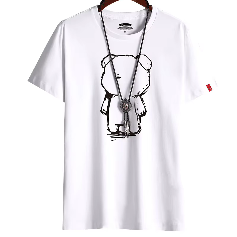T-shirt pour hommes 2022 Date Vêtements Fitness Blanc O Cou Anime Homme