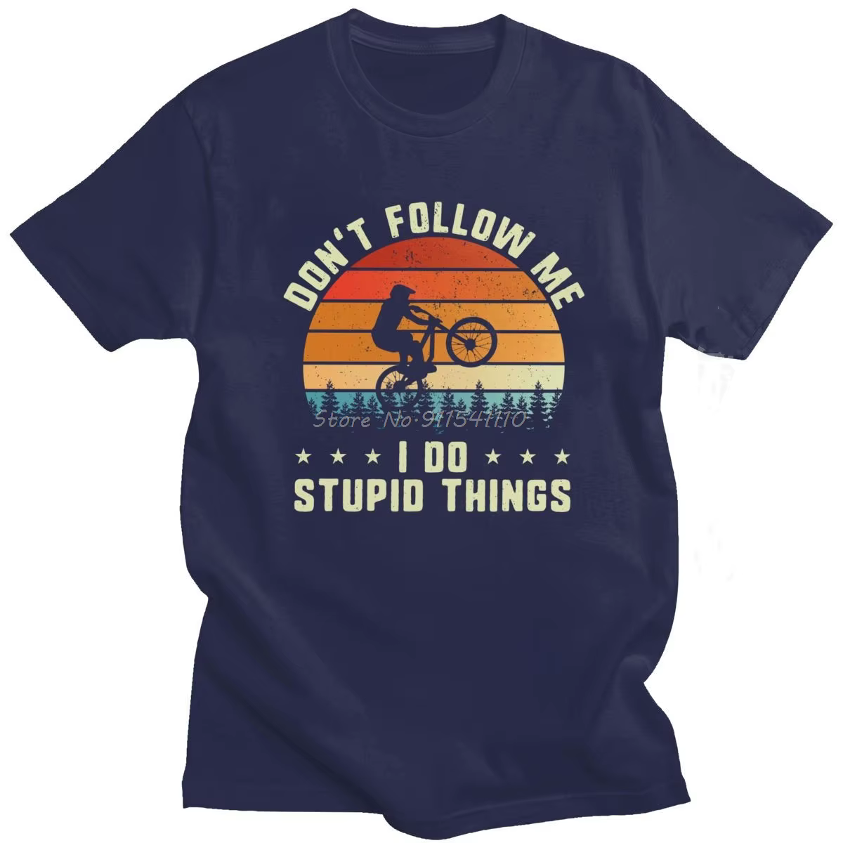T-shirt en coton Don't Follow Me I Do Things pour homme