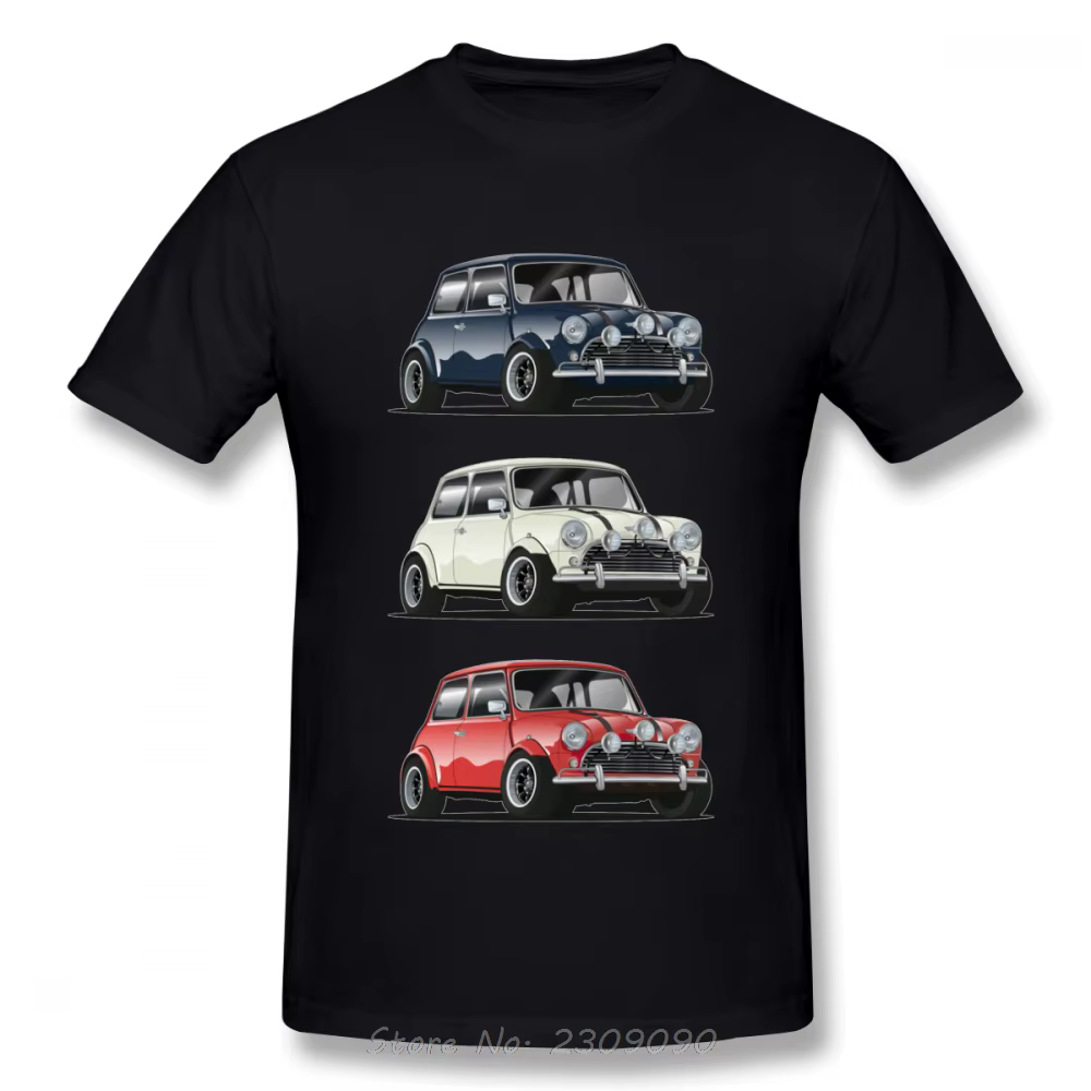 Rétro le Trio italien Mini Cooper T-shirt voiture populaire Style Hipster