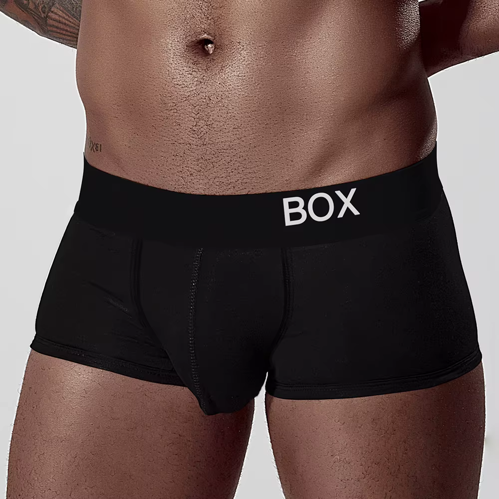 ORLVS-Boxer court pour homme, sous-vêtement sexy, sous-vêtement masculin