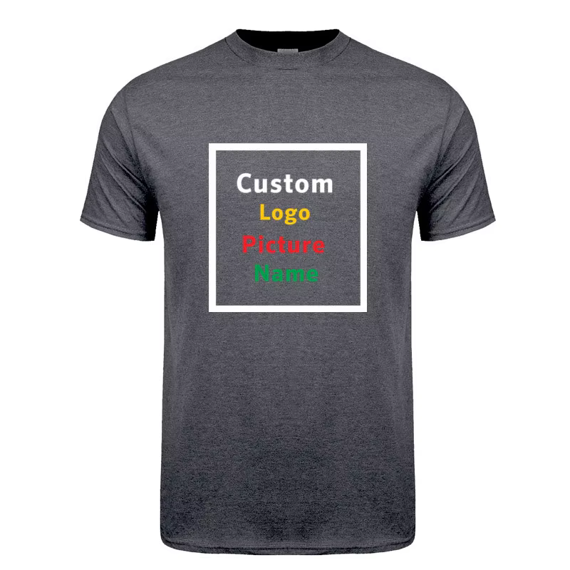 T-shirt personnalisé faites votre conception Logo texte hommes imprimer équipe d'entreprise