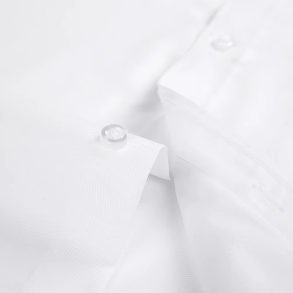 Chemise habillée basique pour hommes, coupe Standard, sans fer, couleur unie, Business formel, Premium, 100% coton, manches longues, chemises de travail et de bureau