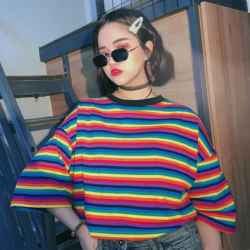T-shirt rayé Preppy pour femmes