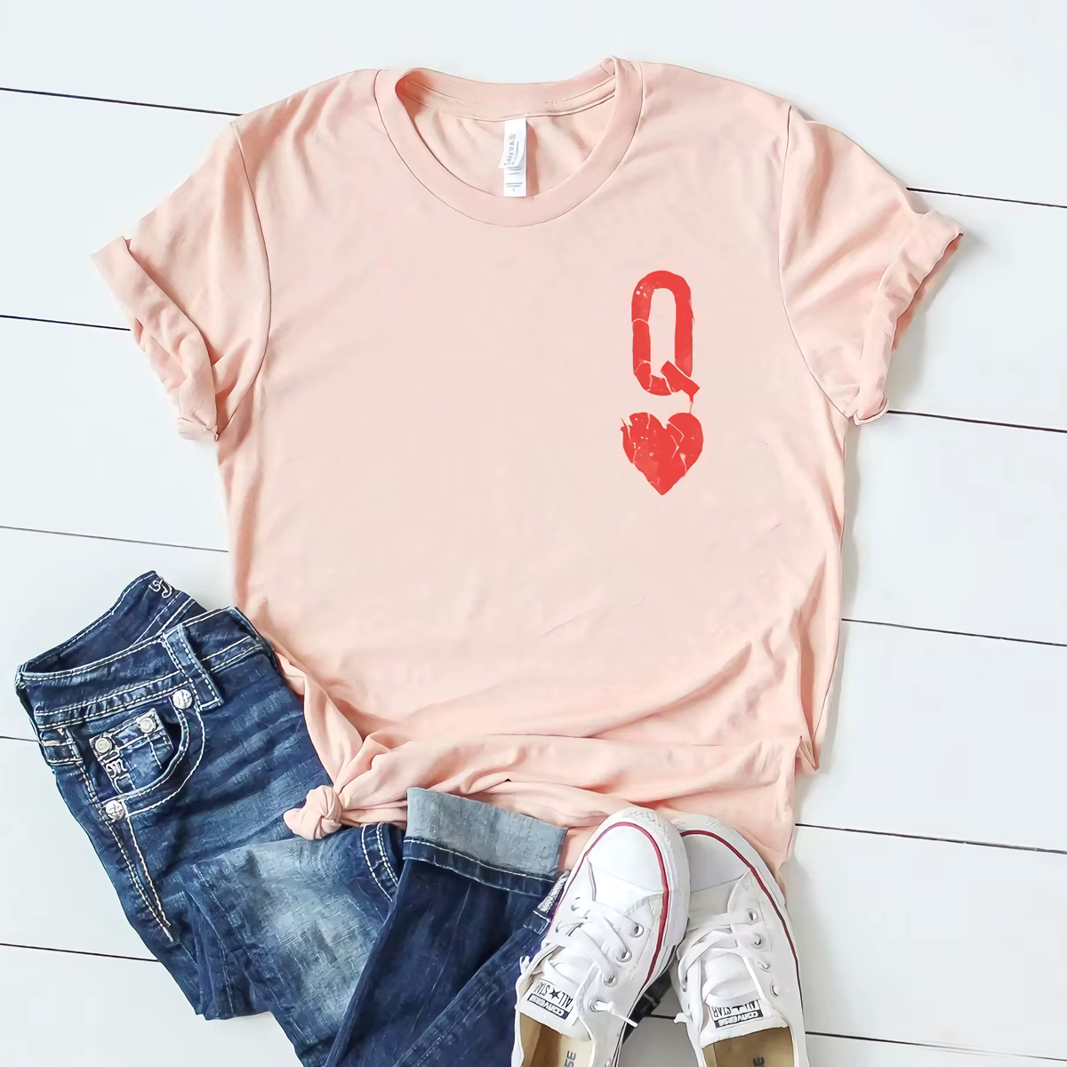 T-shirt reine des cœurs pour filles