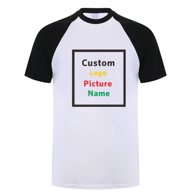 T-shirt personnalisé faites votre conception Logo texte hommes imprimer équipe d'entreprise