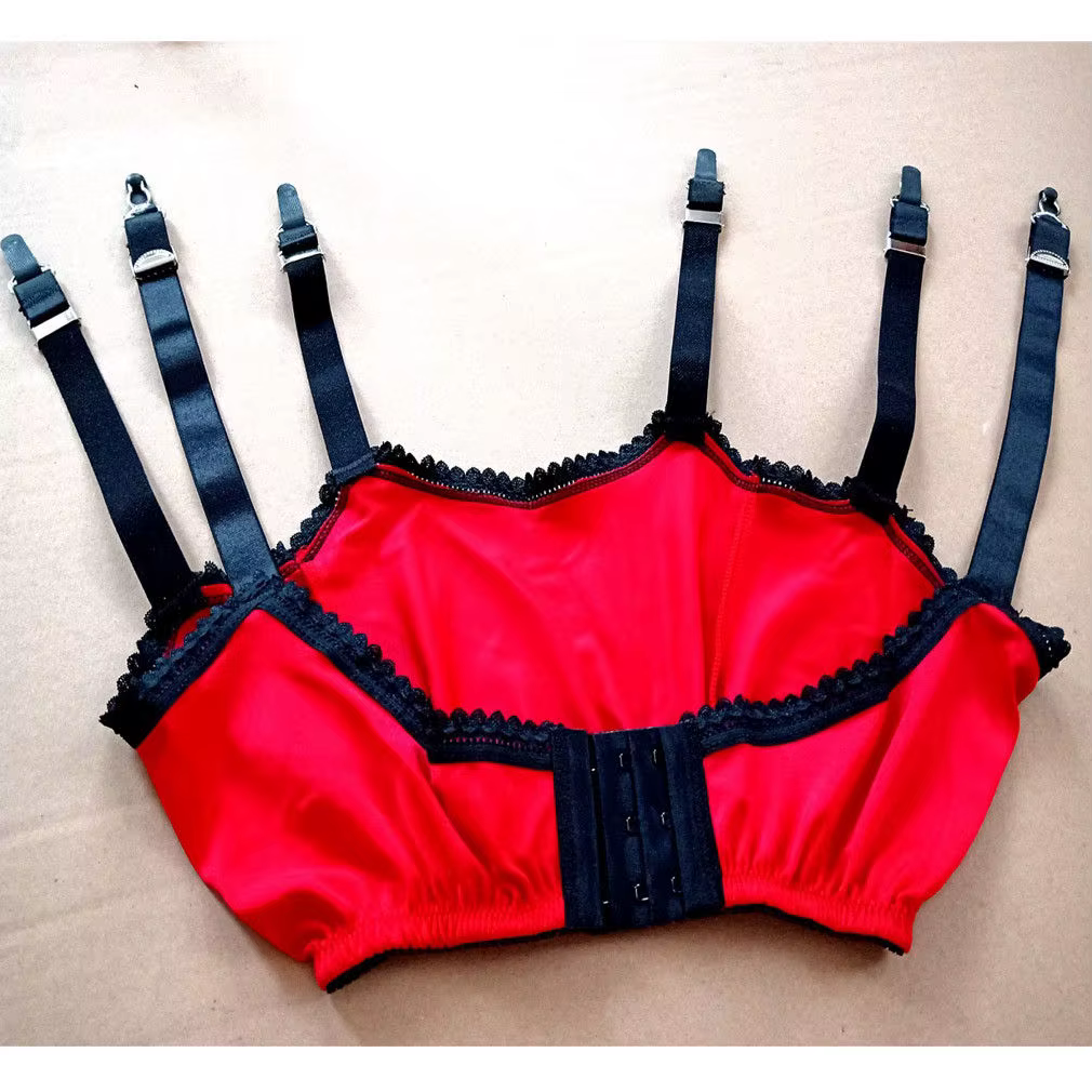 Porte-jarretelles en dentelle transparente pour femmes