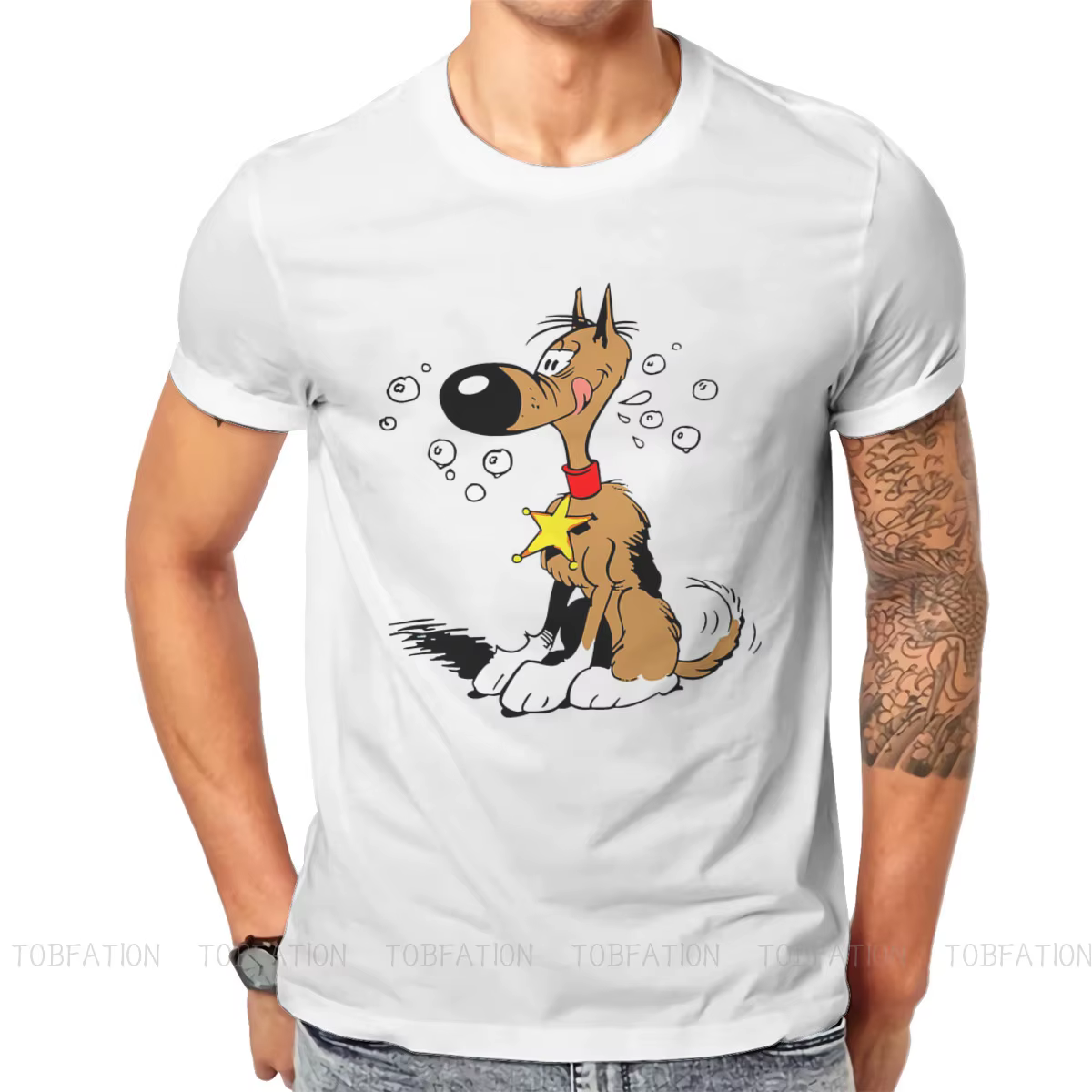 Lucky Luke Cartoon Rataplan T Shirt pour hommes