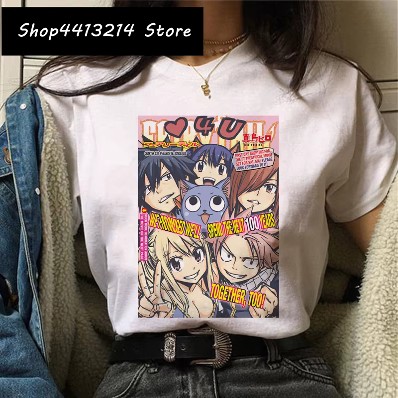 Fairy Tail t-shirt femmes japonais Anime nouveaux hauts