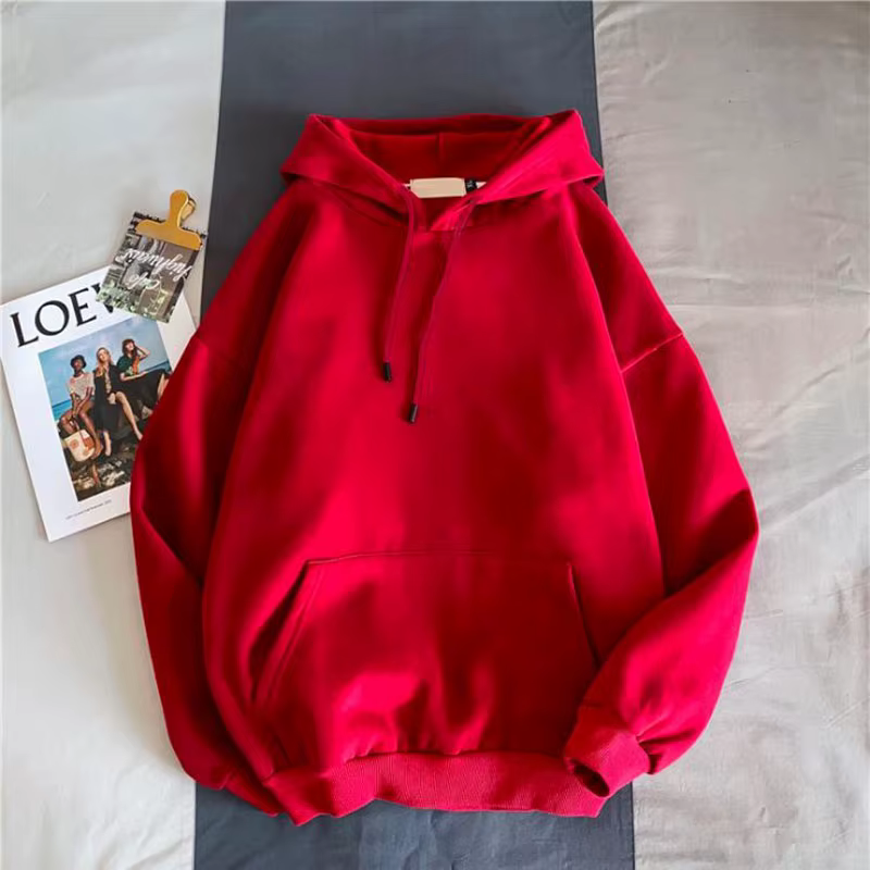 Sweat à capuche de couleur unie pour homme