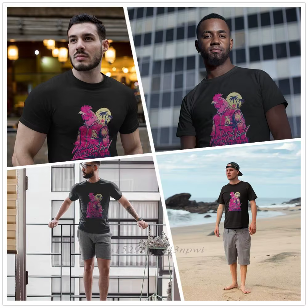 Hotline Miami T-Shirt Hotline Miami Richard T-Shirt imprimé mode T-Shirt 3xl 100% coton drôle à manches courtes homme T-Shirt