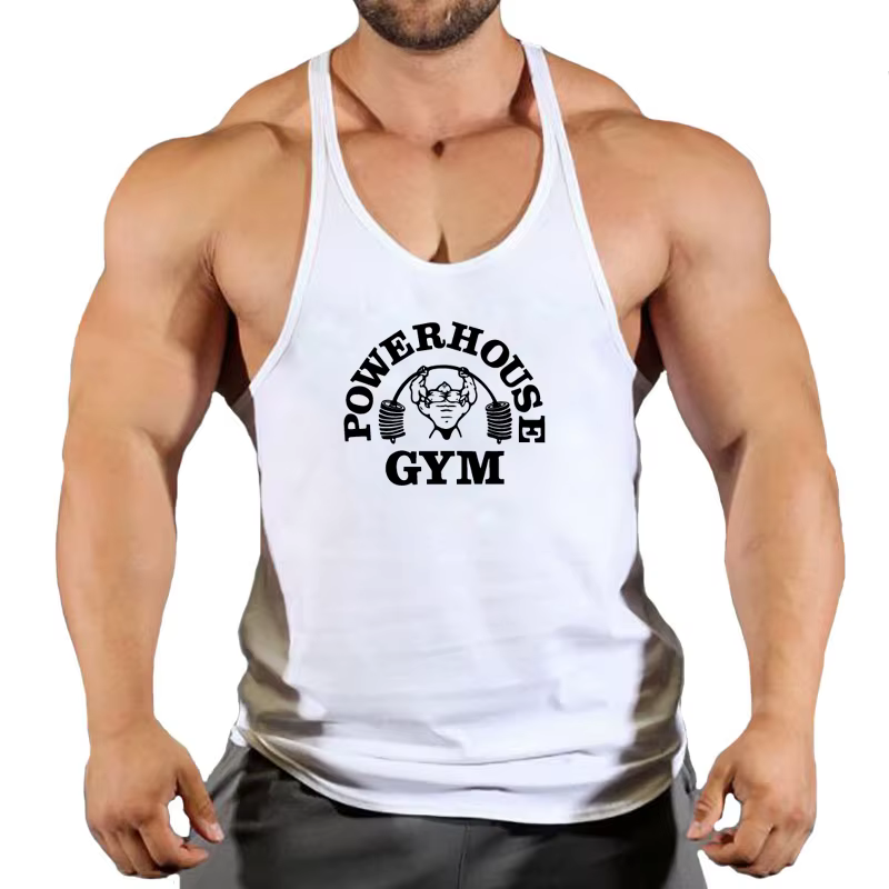 Haut pour Fitness hommes gilet gymnastique homme musculation chemise Stringer gilets sans manches sweat T-shirts