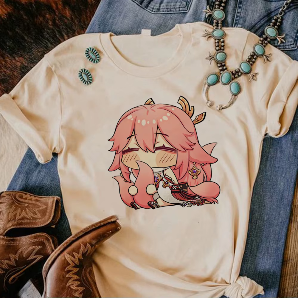 Genshin Impact t-shirt femmes anime drôle manga t-shirts femme vêtements de créateur