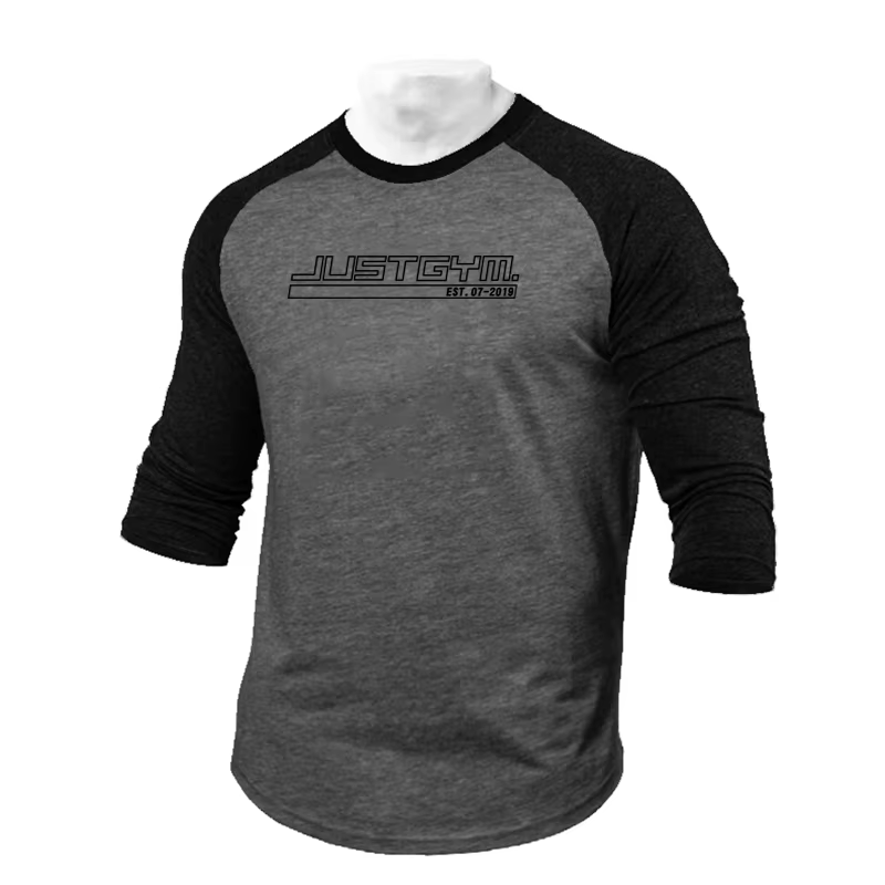 T-shirt de sport à manches trois-quarts pour hommes