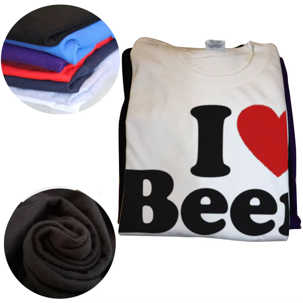 T-shirt graphique drôle I Love Beer Red Coussins pour hommes et femmes