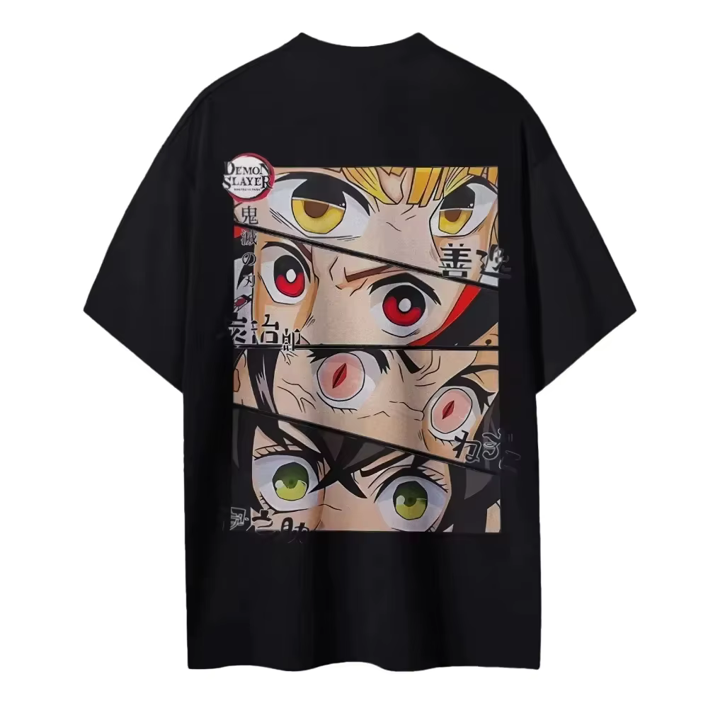 Demon Slayer T-shirt homme Kamado Tanjiro Japon Anime Été Garçon Printemps et Automne Enfants Manches Courtes Vêtements Parent-Enfant